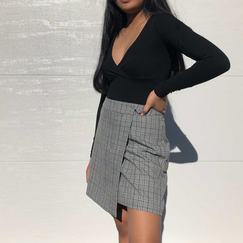 Preppy Gen Plaid Wrap Skirt